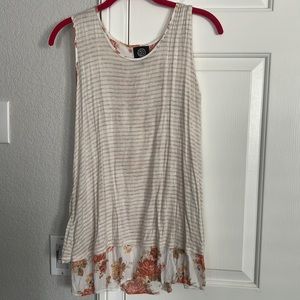 Cream and floral tank